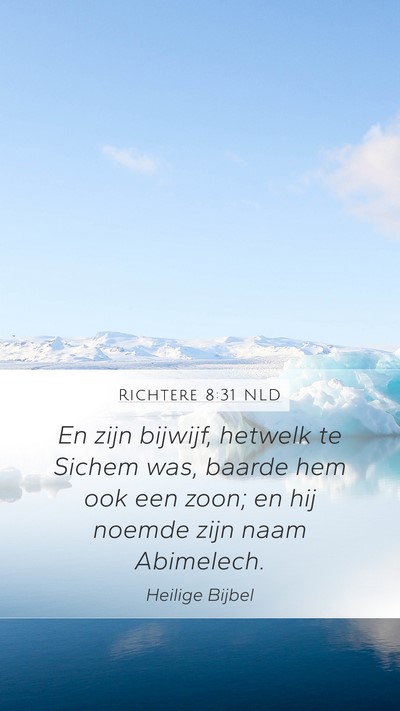 Richtere 8:31 NLD Mobile Phone Wallpaper - En zijn bijwijf, hetwelk te Sichem was, baarde - Mobile Bible Verse Wallpaper