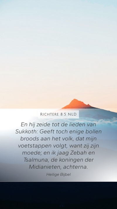 Richtere 8:5 NLD Bible Verse Image