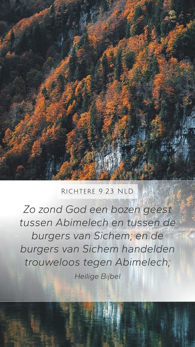Richtere 9:23 NLD Mobile Phone Wallpaper - Zo zond God een bozen geest tussen Abimelech en - Mobile Bible Verse Wallpaper