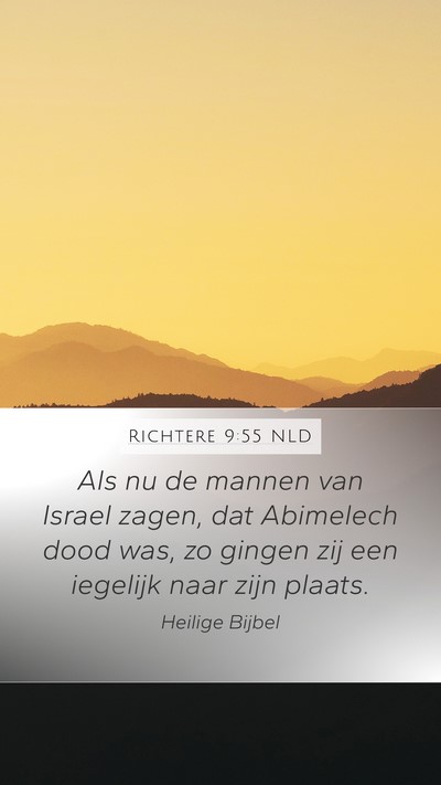 Richtere 9:55 NLD Mobile Phone Wallpaper - Als nu de mannen van Israel zagen, dat Abimelech - Mobile Bible Verse Wallpaper