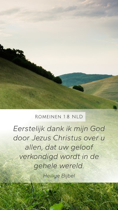 Romeinen 1:8 NLD Bible Verse Image