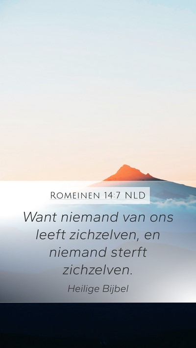 Romeinen 14:7 NLD Bible Verse Image