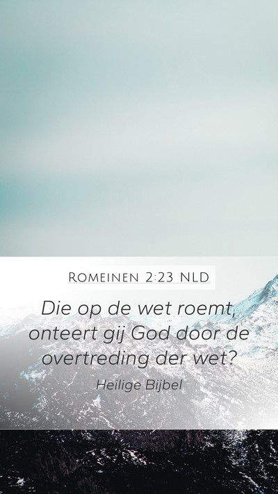 Romeinen 2:23 NLD Bible Verse Image