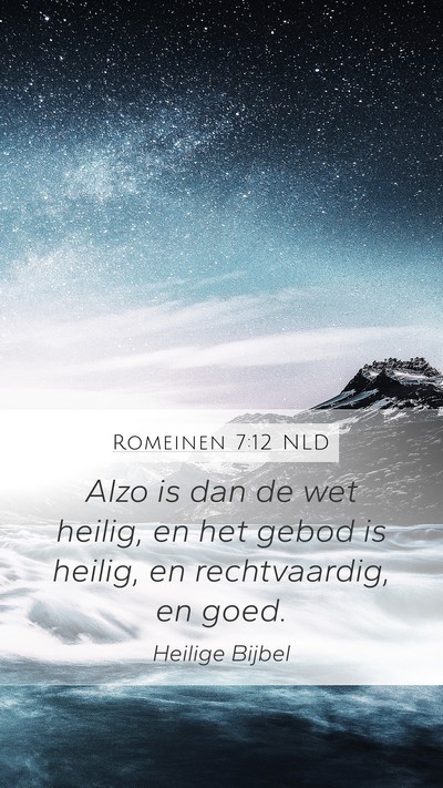 Romeinen 7:12 NLD Bible Verse Image