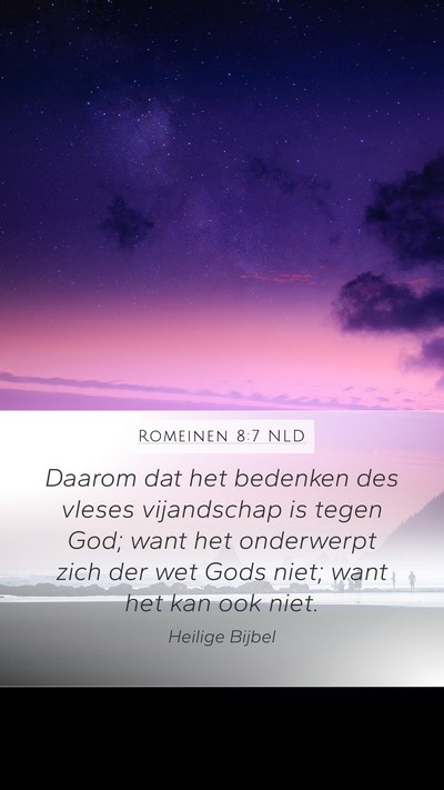 Romeinen 8:7 NLD Bible Verse Image