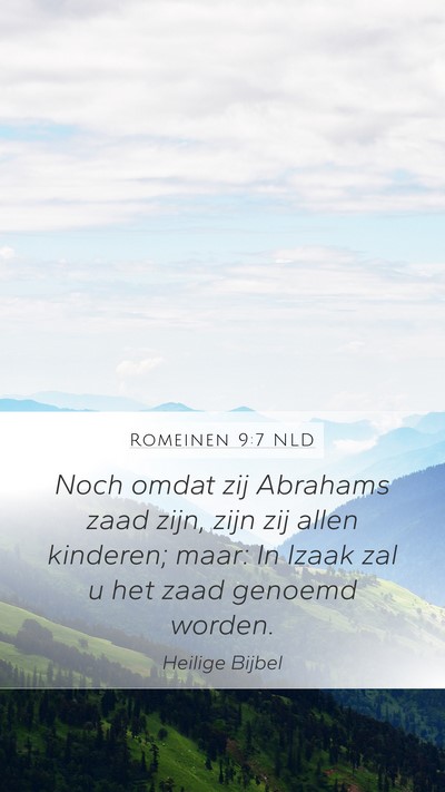 Romeinen 9:7 NLD Bible Verse Image