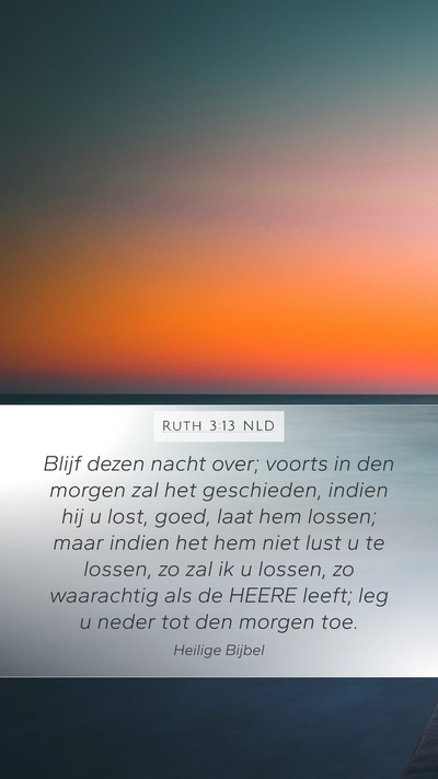 Ruth 3:13 NLD Bible Verse Image
