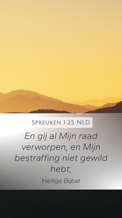 Spreuken 1:25 NLD Bible Verse Image