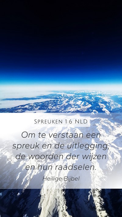 Spreuken 1:6 NLD Bible Verse Image