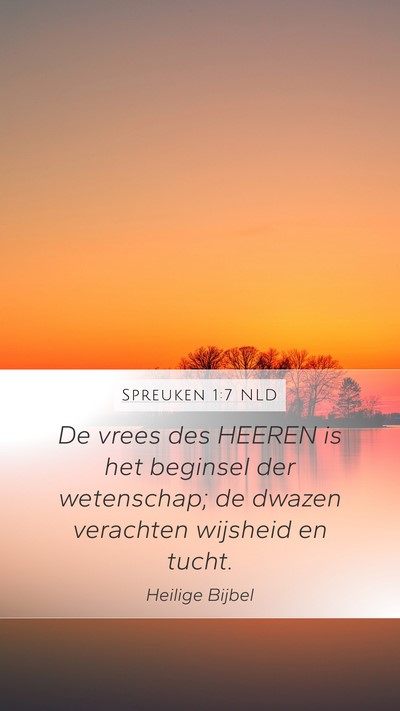 Spreuken 1:7 NLD Bible Verse Image