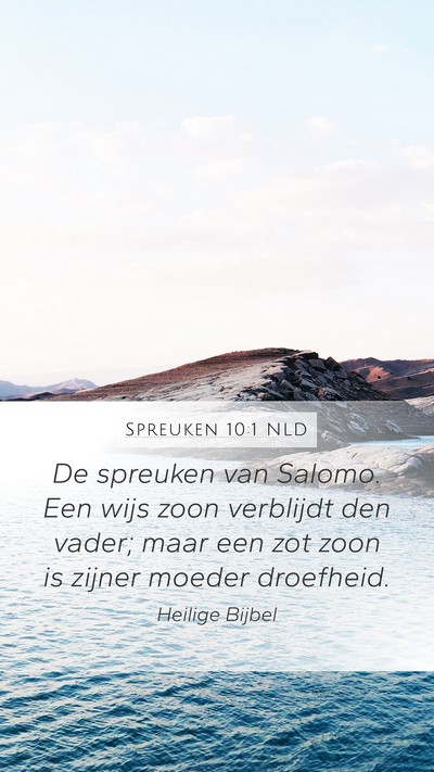 Spreuken 10:1 NLD Bible Verse Image