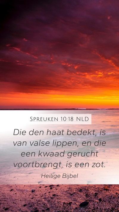 Spreuken 10:18 NLD Bible Verse Image