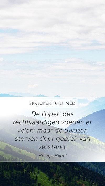 Spreuken 10:21 NLD Bible Verse Image