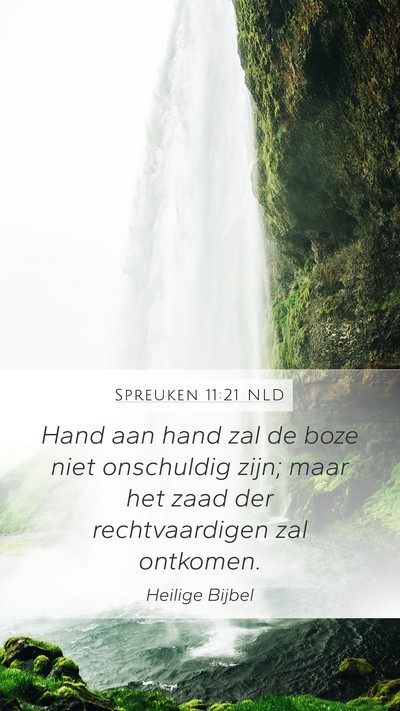 Spreuken 11:21 NLD Bible Verse Image