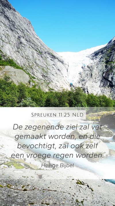 Spreuken 11:25 NLD Bible Verse Image