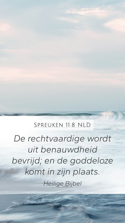 Spreuken 11:8 NLD Bible Verse Image
