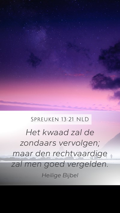 Spreuken 13:21 NLD Bible Verse Image