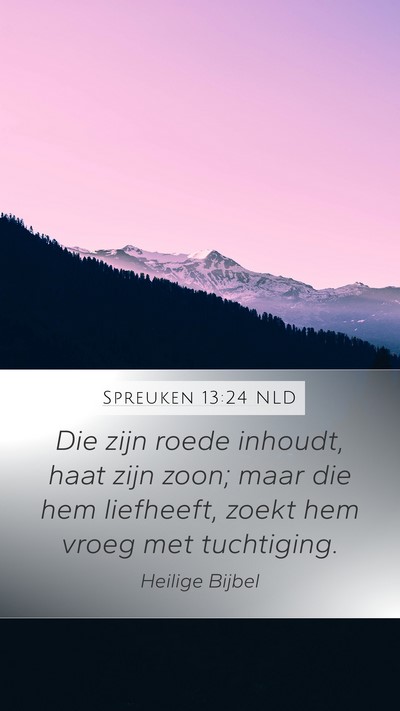 Spreuken 13:24 NLD Bible Verse Image
