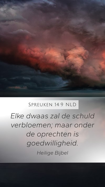 Spreuken 14:9 NLD Bible Verse Image
