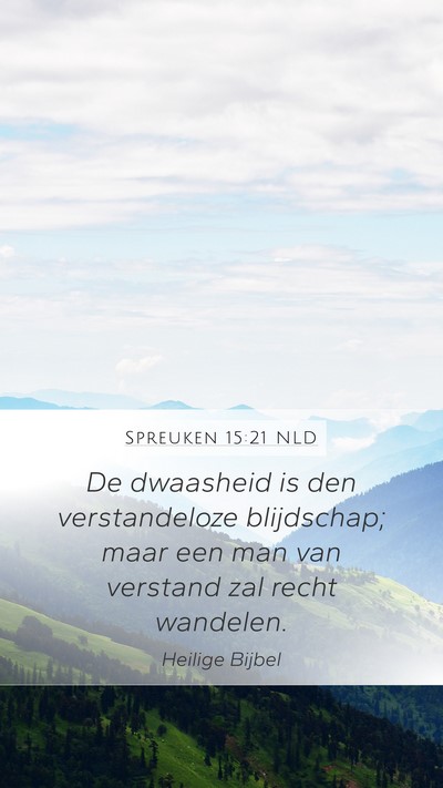 Spreuken 15:21 NLD Bible Verse Image