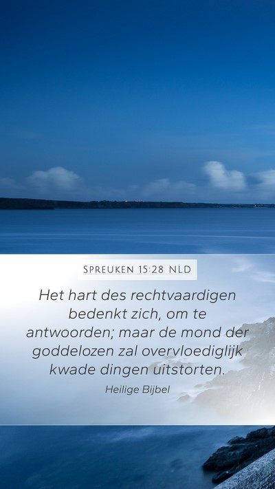 Spreuken 15:28 NLD Bible Verse Image