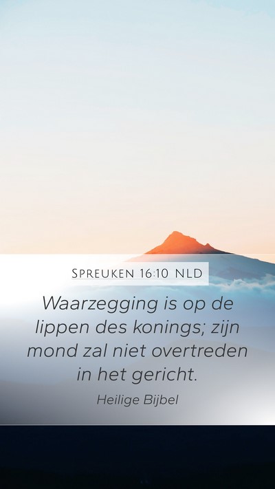 Spreuken 16:10 NLD Bible Verse Image