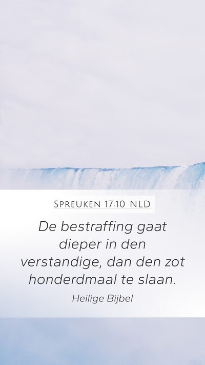 Spreuken 17:10 NLD Bible Verse Image
