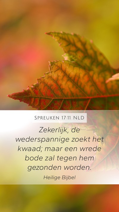 Spreuken 17:11 NLD Bible Verse Image