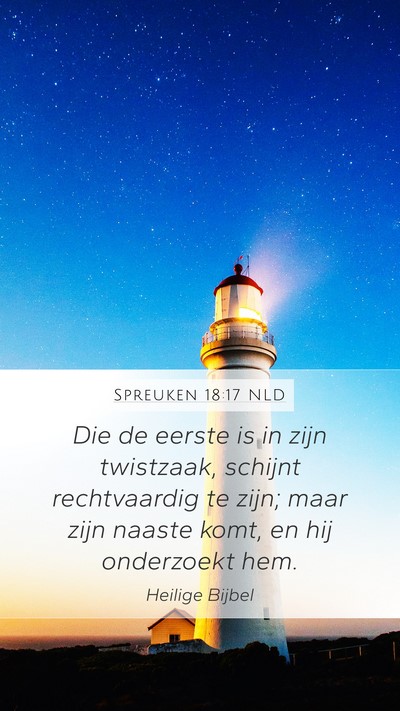 Spreuken 18:17 NLD Bible Verse Image