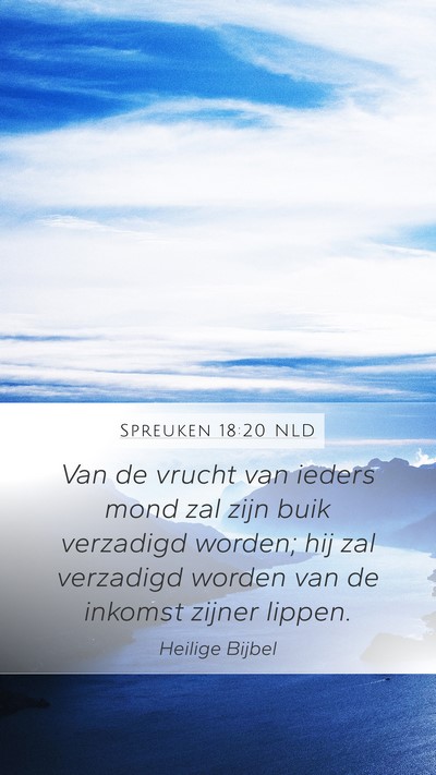 Spreuken 18:20 NLD Bible Verse Image