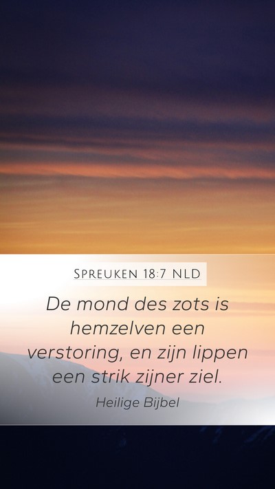 Spreuken 18:7 NLD Bible Verse Image