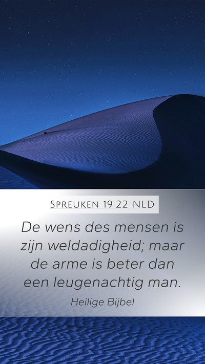 Spreuken 19:22 NLD Bible Verse Image