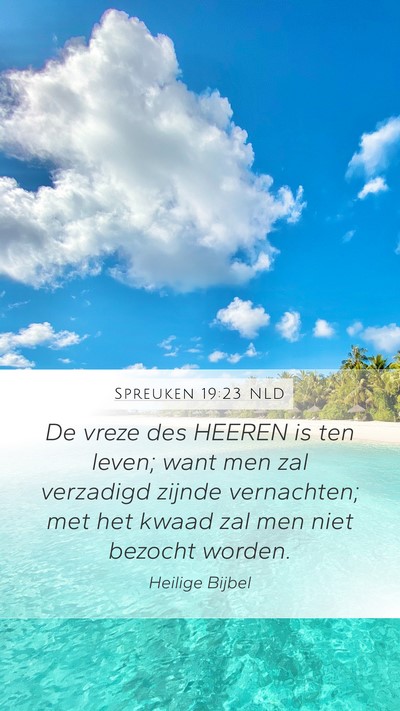 Spreuken 19:23 NLD Bible Verse Image