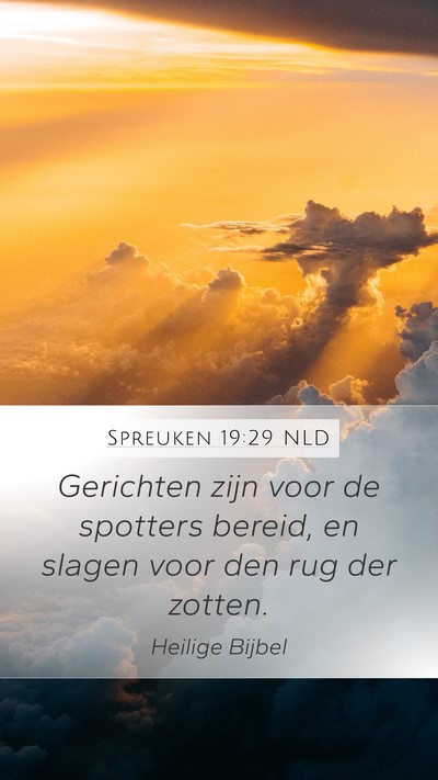 Spreuken 19:29 NLD Bible Verse Image