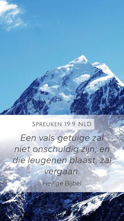 Spreuken 19:9 NLD Bible Verse Image