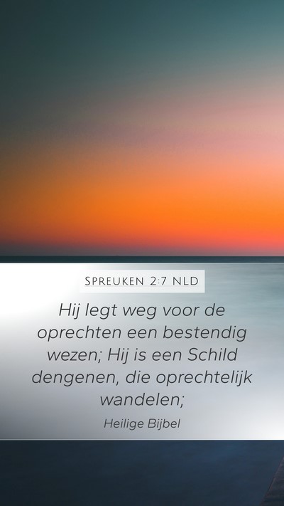 Spreuken 2:7 NLD Bible Verse Image