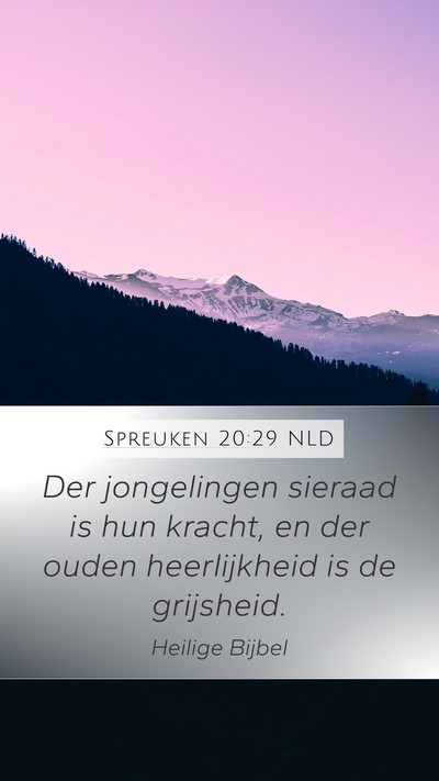 Spreuken 20:29 NLD Bible Verse Image