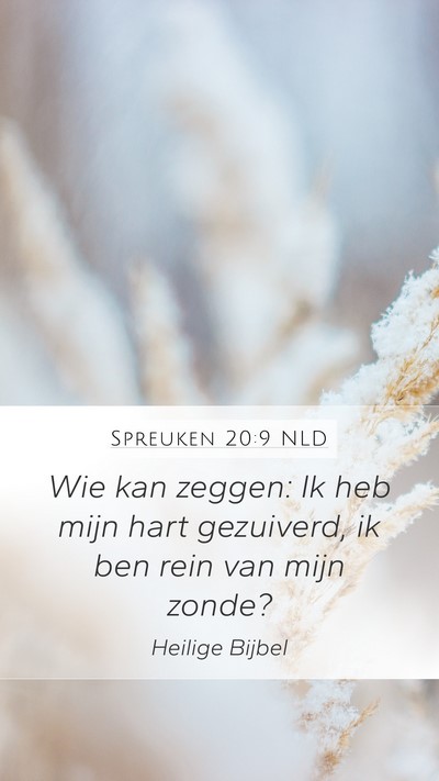 Spreuken 20:9 NLD Bible Verse Image