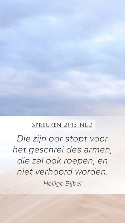 Spreuken 21:13 NLD Bible Verse Image