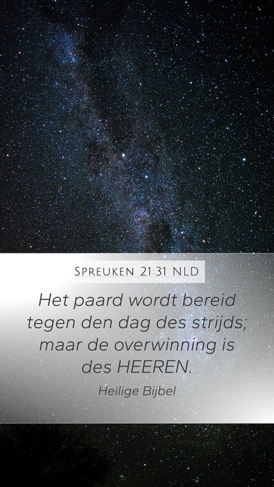 Spreuken 21:31 NLD Bible Verse Image