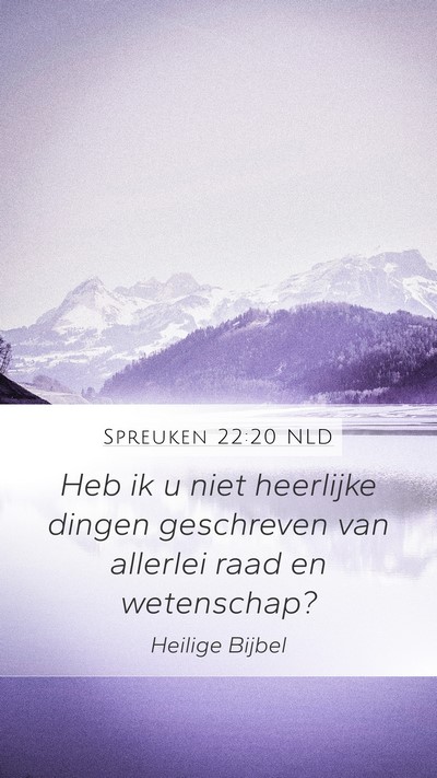 Spreuken 22:20 NLD Bible Verse Image