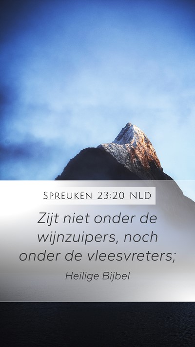 Spreuken 23:20 NLD Bible Verse Image