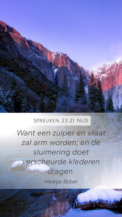 Spreuken 23:21 NLD Bible Verse Image