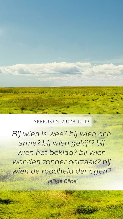 Spreuken 23:29 NLD Bible Verse Image
