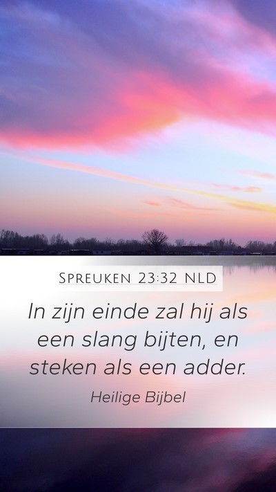 Spreuken 23:32 NLD Bible Verse Image