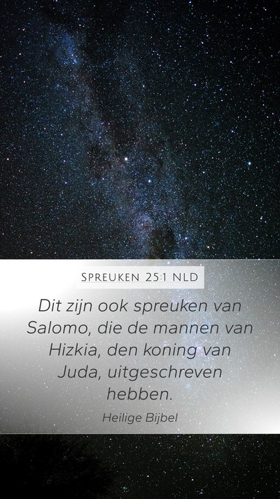 Spreuken 25:1 NLD Bible Verse Image