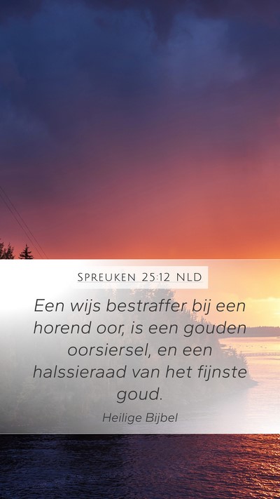 Spreuken 25:12 NLD Bible Verse Image