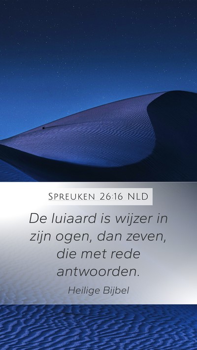 Spreuken 26:16 NLD Bible Verse Image