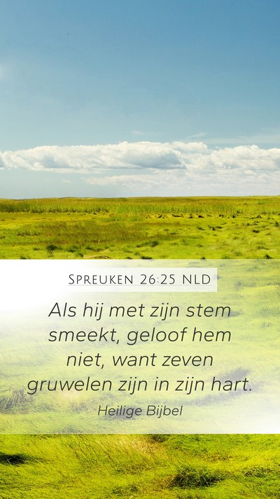 Spreuken 26:25 NLD Bible Verse Image