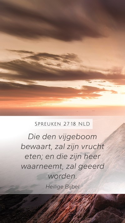 Spreuken 27:18 NLD Bible Verse Image